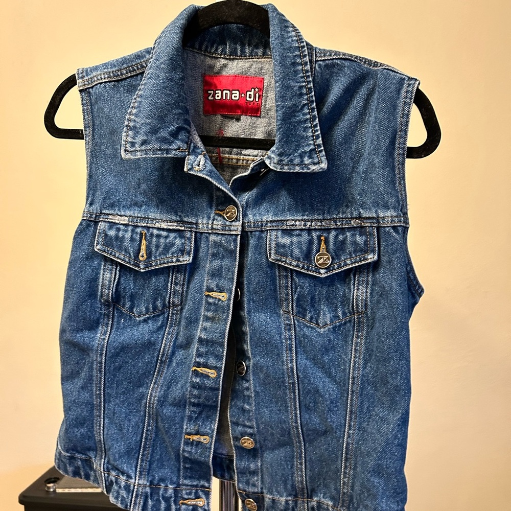 Zana Di Classic Blue Denim Vest